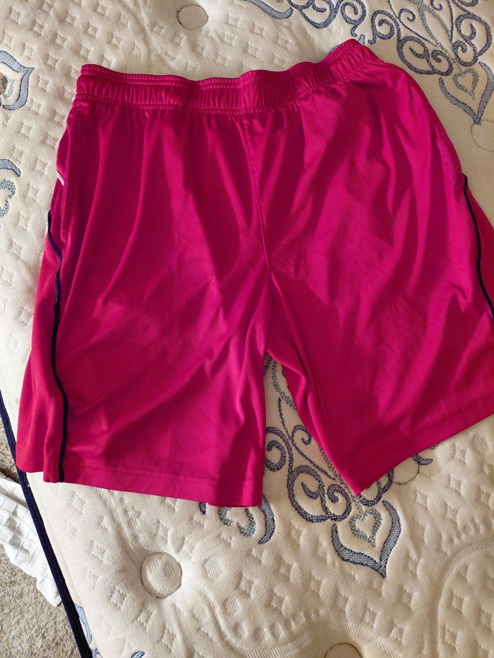 REEBOK men's Poly Athletic Shorts. Like New, RED, elastic waist.